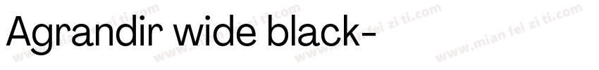 Agrandir wide black字体转换